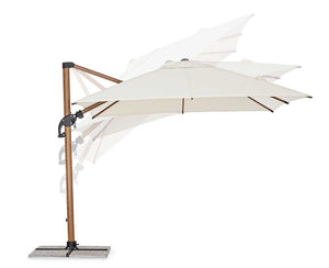 Parasol excéntrico Orión 3x3, color natural-beis