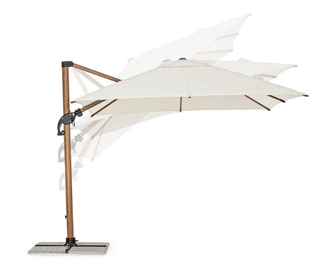 Parasol excéntrico Orión 3x3, color natural-beis