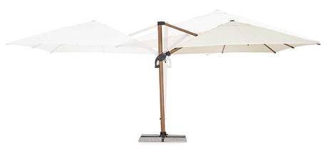 Parasol excéntrico Orión 3x3, color natural-beis