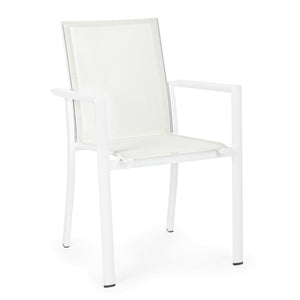 Silla con brazos Konnor, color blanco