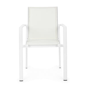 Silla con brazos Konnor, color blanco