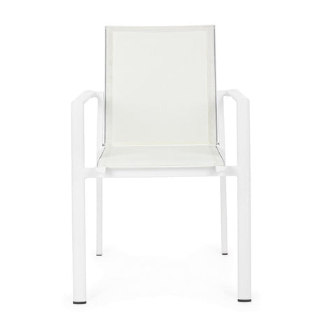 Silla con brazos Konnor, color blanco