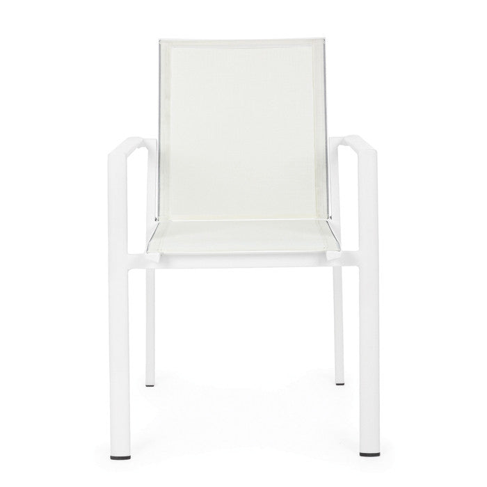Silla con brazos Konnor, color blanco