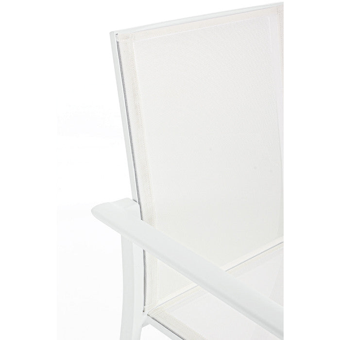 Silla con brazos Konnor, color blanco