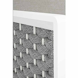 Conjunto Octavio  sofá + 2 sillones + mesa, color blanco