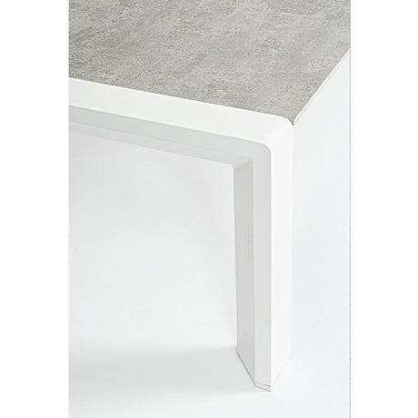 Conjunto Octavio  sofá + 2 sillones + mesa, color blanco