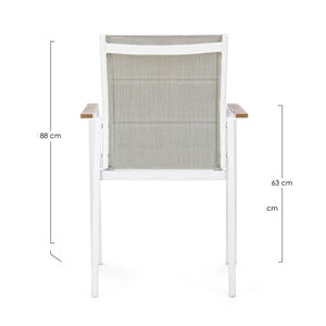 Silla con brazos Kubik blanco