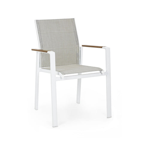 Kubik white armchair
