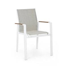 Silla con brazos Kubik blanco