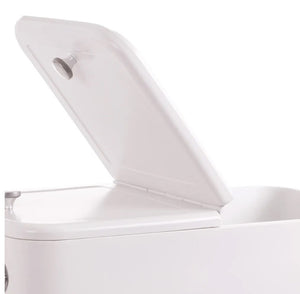 Nevera vintage con ruedas metal blanco