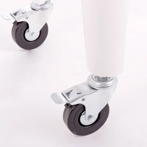 Nevera vintage con ruedas metal blanco