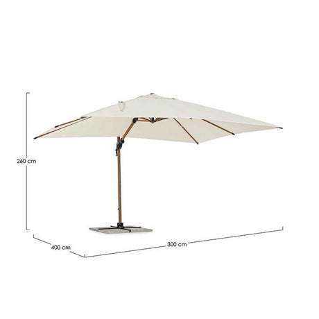 Sombrilla excéntrica Orion 3x4 Natural - Beis