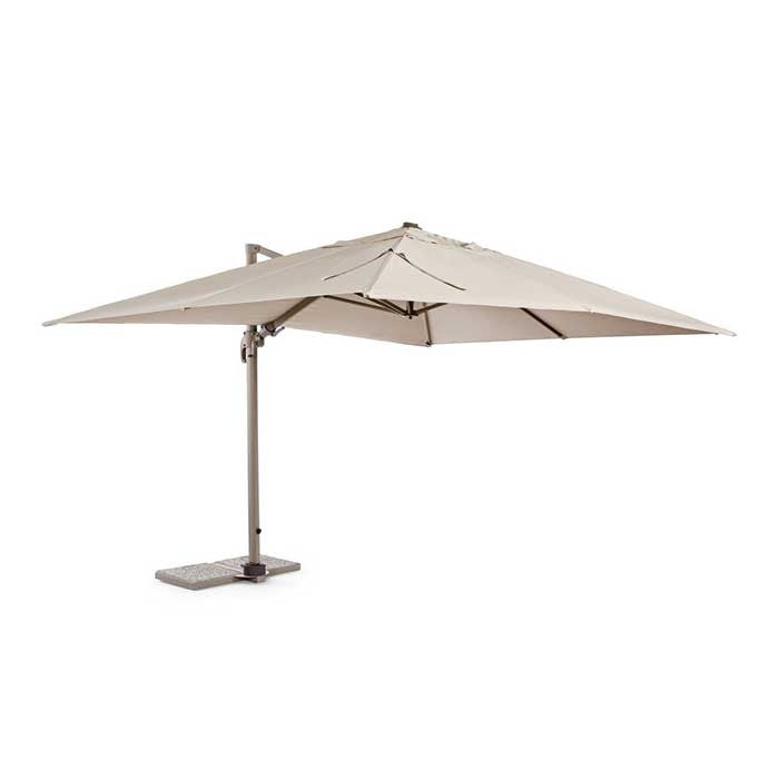 Chapéu de sol excêntrico Saragozza 3x4, areia