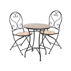 Conjunto Bistro Andorra mesa Ø 60 CM + 2 sillas