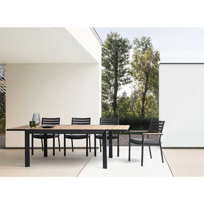 Mesa extensible Belmar 220-340X100 natural/antracita YK13