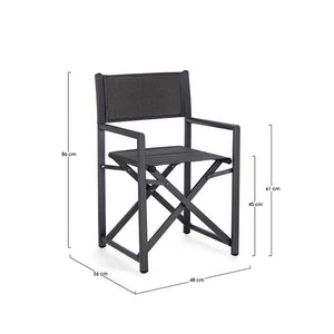 Silla director Taylor gris oscuro/antracita