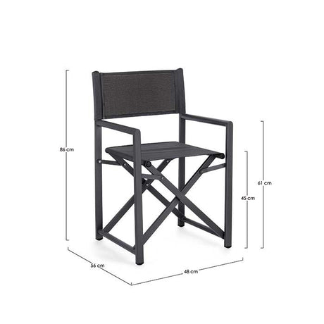 Silla director Taylor gris oscuro/antracita