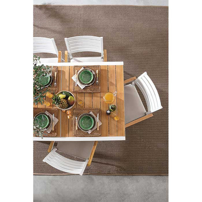 Mesa extensible Belmar 160-240X100 blanco YK11