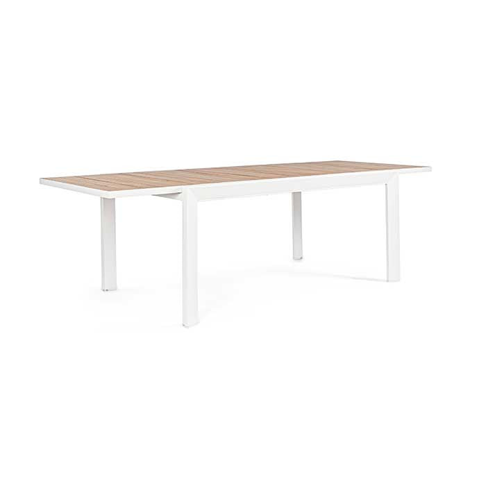 Mesa extensível Belmar 160-240X100, natural/branco