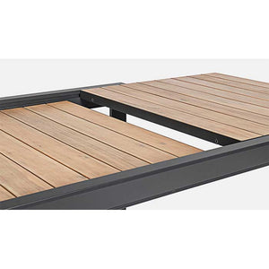 Mesa extensible Belmar 160-240X100 natural/antracita YK13