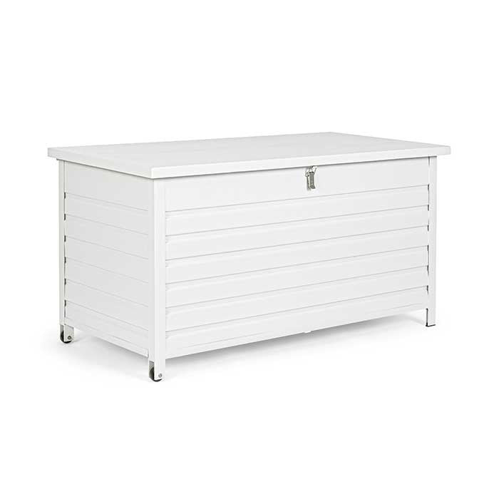Baúl de exterior con ruedas Atlantic S, blanco
