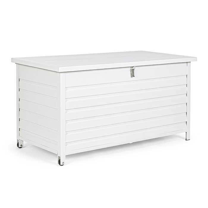 Baúl de exterior con ruedas Atlantic L, blanco