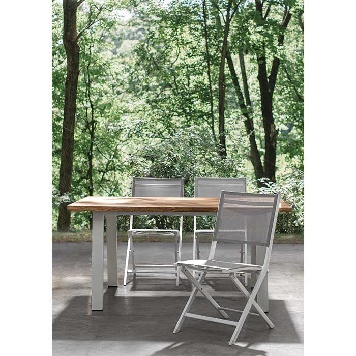 Mesa Oslo blanco-natural 160X90 - FSC