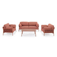Conjunto Pardis Sierra sofá 2p + 2 sillones + mesita