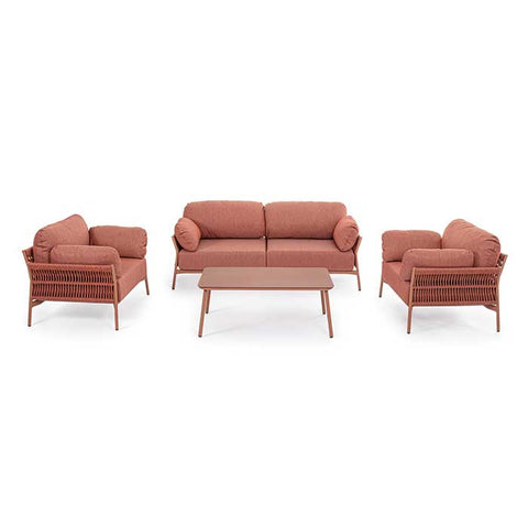 Pardis Sierra set: 2-seater sofa + 2 armchairs + coffee table