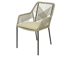 Silla Seville apilable cuerda PP beige