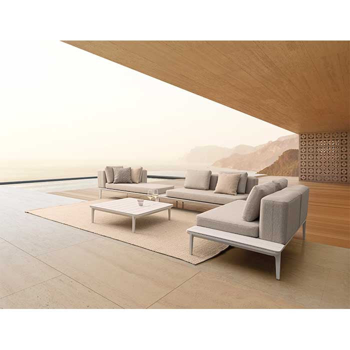 Conjunto de lounge Matrix 2 sofás + mesa, branco