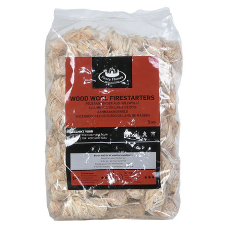 Bolas de encendido rápido de lana de madera - 1 Kg