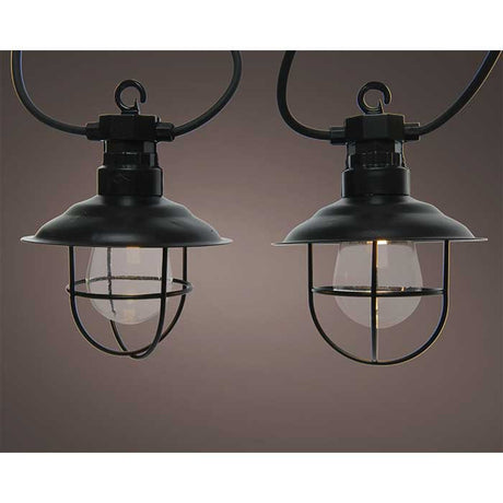 Guirnalda de luces LED para jardín, estilo urbano, 450 cm, luz cálida