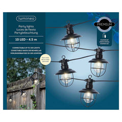 Guirnalda de luces LED para jardín, estilo urbano, 450 cm, luz cálida