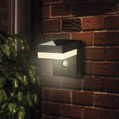 Lampara solar de pared con encendido automático, luz cálida