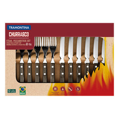 Juego 6 tenedores + 6 cuchillos chuleteros