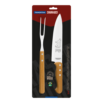 2 piezas cuchillo carne+ tenedor trinchante