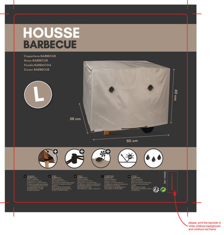 Funda para barbacoa  L 110 x 58 x 60 cm