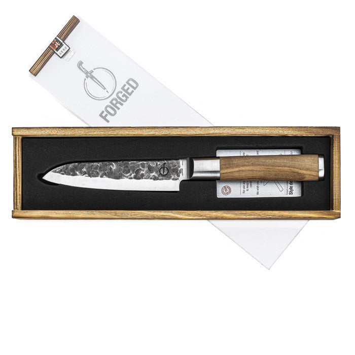 Faca Santoku de Azeitona Forjada - 14 cm