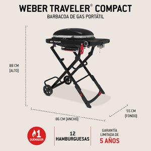 Barbacoa de gas Weber Traveler Compact