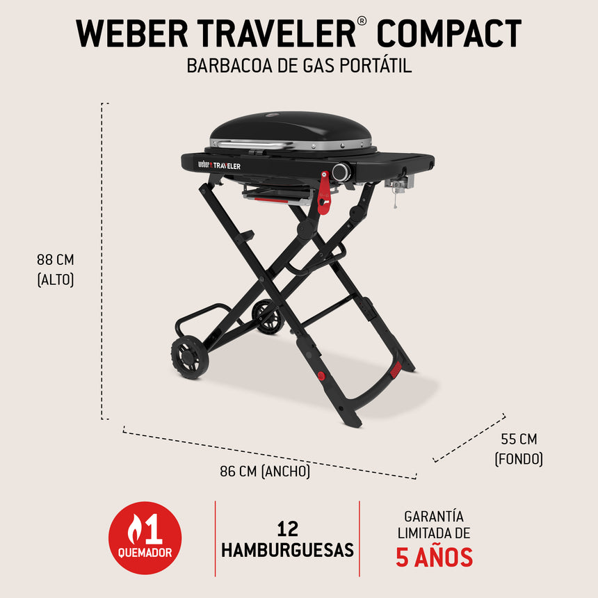 Barbacoa de gas Weber Traveler Compact