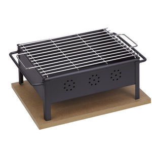 Barbacoa de sobremesa Sauvic® 30x25 cm (parrilla de acero inoxidable)