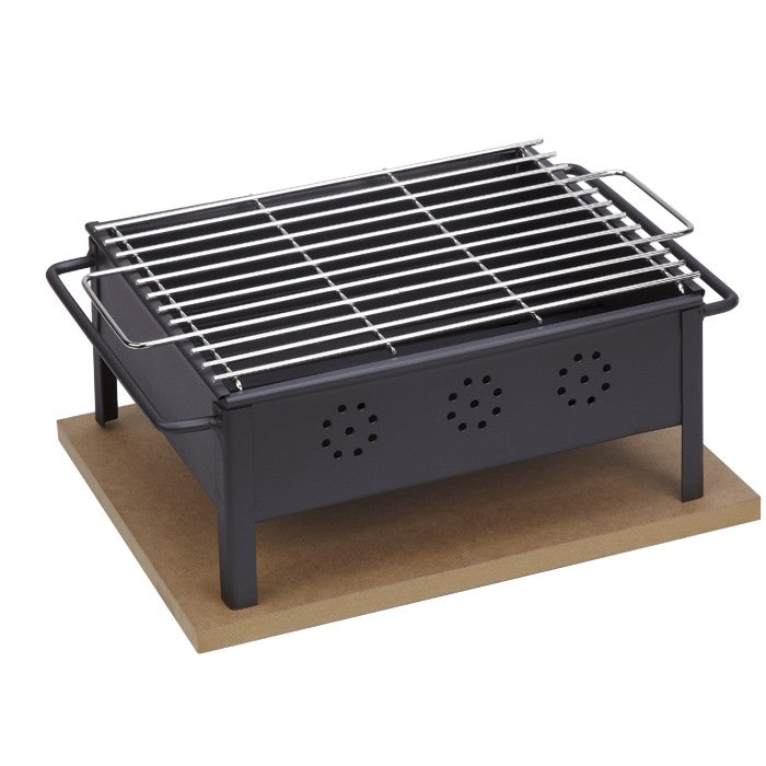 Barbacoa de sobremesa Sauvic® 30x25 cm (parrilla de acero inoxidable)