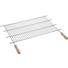 Parrilla barbacoa zinc. Sauvic®, mangos madera, 60x40cm
