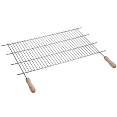 Parrilla barbacoa zinc. Sauvic®, mangos madera, 70x40cm