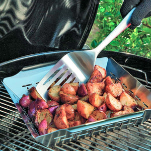 Cesta pequeña de acero inoxidable para hortalizas Weber®  19 x 24 x 5 cm