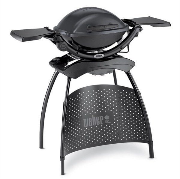 Barbecue Elétrico Weber Q1400 Cinzento Escuro com mesas e suporte