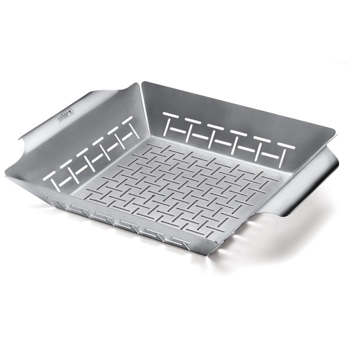 Cesta de acero inoxidable para hortalizas Weber® 30 x 35 x 6.5 cm