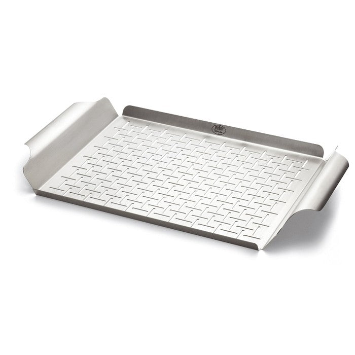 Plato de cocción de acero inoxidable Weber® 30 x 44 x 3.5