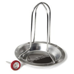 Rustidor para pollo con termómetro de acero inoxidable Broil King®